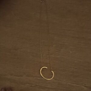 Anthropologie “C” Gold Necklace